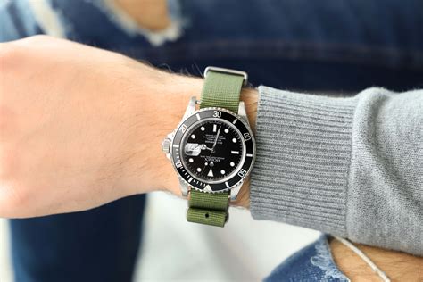 cinturino rolex cordura nato submariner|rolex submariner 21mm strap.